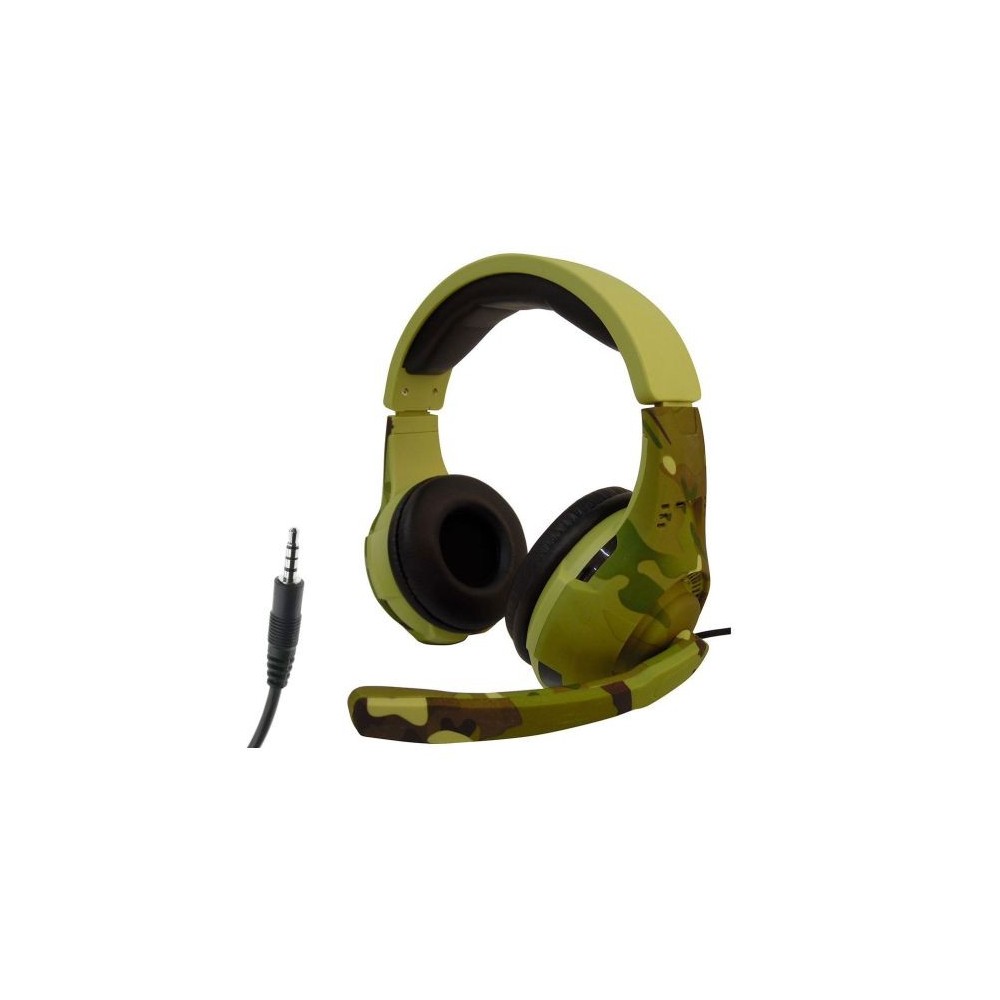 Cuffie gaming con microfono Tucci A4 - Verde chiaro camouflage