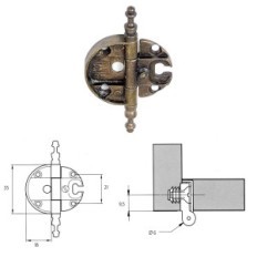 CERNIERA PER MOBILI A0057 bronzata