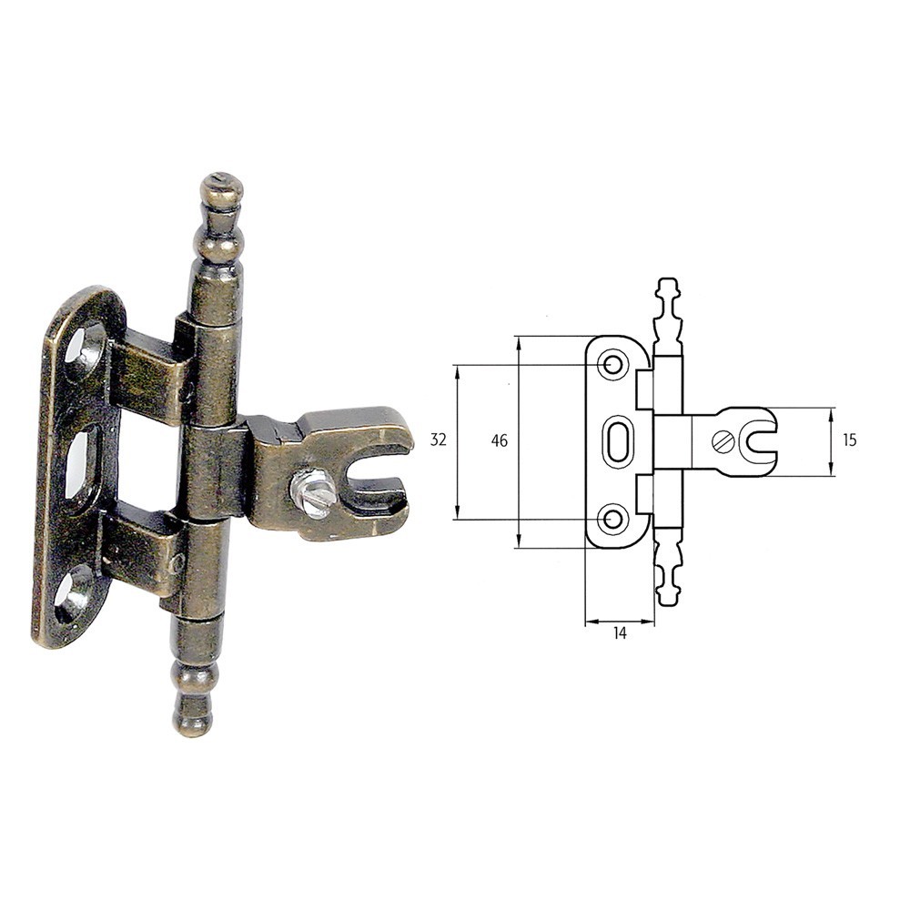 CERNIERA PER MOBILI A0058 bronzata