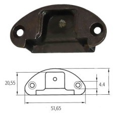 BASETTA PER CERNIERE MOBILI A0069 bronzata