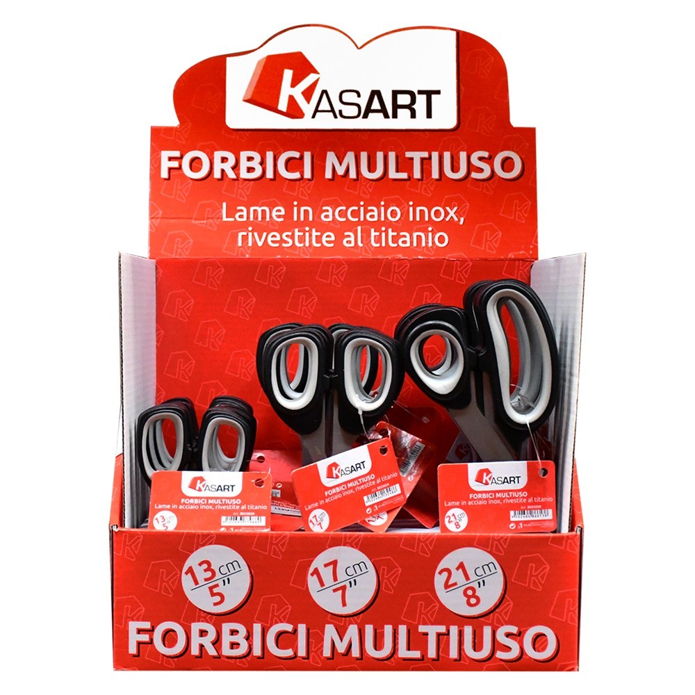 ESPOSITORE FORBICI MULTIUSO KASART 18 pezzi