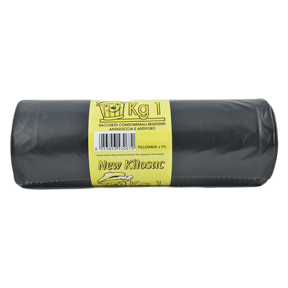 SACCHI POLIETILENE NETTEZZA URBANA PESANTI 120 x 130 nero - rt.1 kg