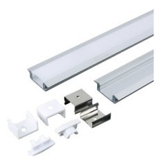 PROFILO CANALINA IN ALLUMINIO PER STRIP LED 3350 mm 247 x 7 - largh.max 124