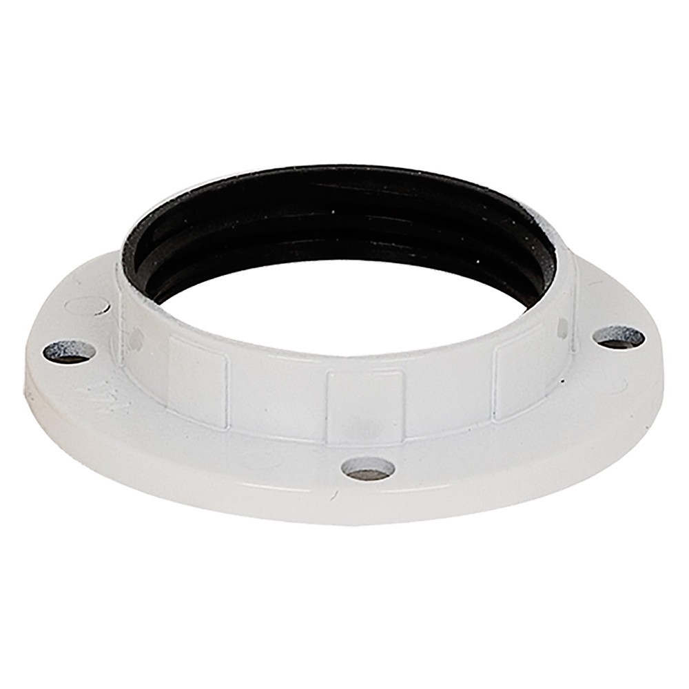 GHIERA PER PORTALAMPADA E14 - Ø 43 mm. colore bianco