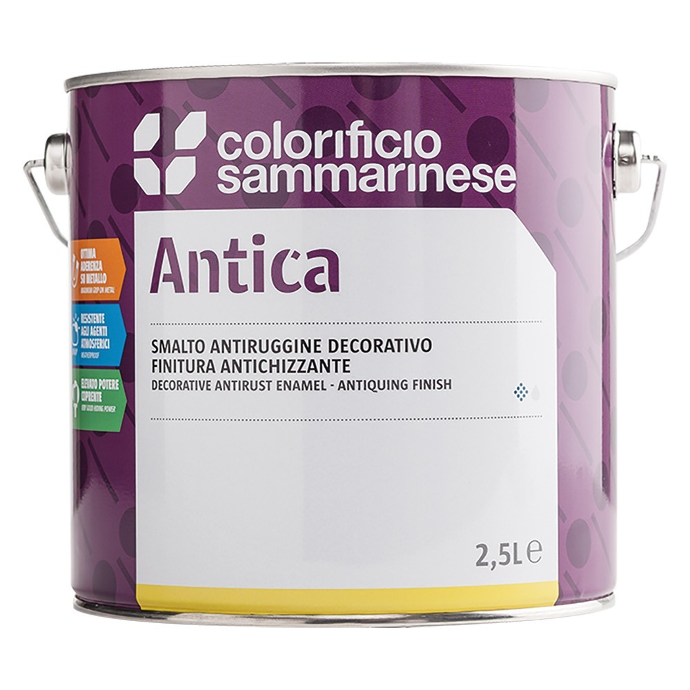 SMALTO ANTIRUGGINE ANTICA Lt. 0750 grana grossa - argento