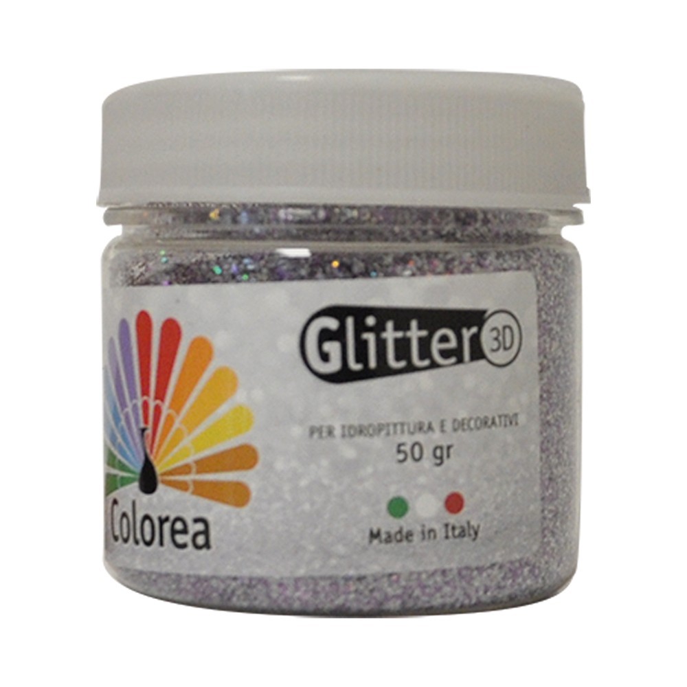 GLITTER PRISMATICI IN POLVERE gr.50 - colore oro/argento