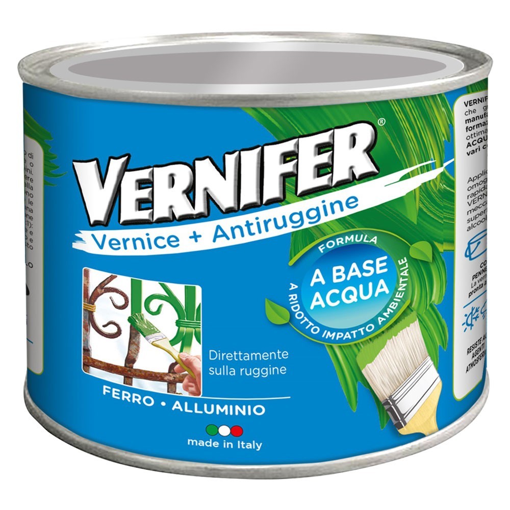 VERNICE ANTIRUGGINE BASE ACQUA VERNIFER Ml. 500 - marrone brillante (4601)