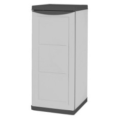 ARMADIO BASSO PORTA BOMBOLA COLONNA cm 40 x 45 x h.91 - grigio/nero