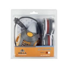 MASCHERA RESPIRATORIA BIFILTRO VULCANO IN KIT con coppia filtri ABEK1P3