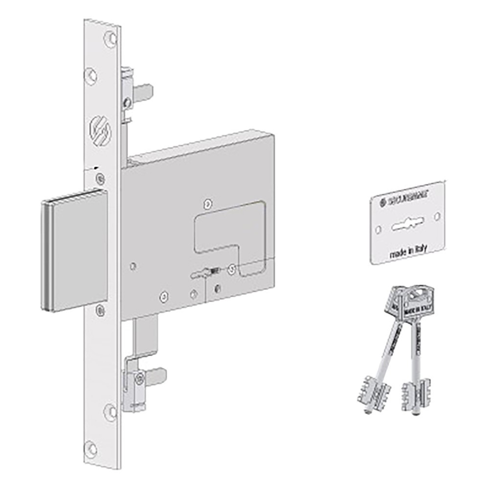 SERRATURA A DOPPIA MAPPA DA INFILARE PER FASCIA PER FERRO 2033 E 70 - 4 mandate