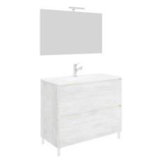 MOBILE BAGNO LISBONA base cm 60 x 47 x h.85 - colore rovere bianco