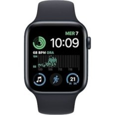 SMARTWATCH APPLE WATCH SE 2 44MM GPS ALLUMINIO MEZZANOTTE CON CINTURINO SPORT MEZZANOTTE M/L MXEK3QL/A