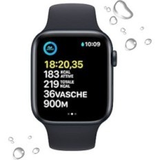 SMARTWATCH APPLE WATCH SE 2 44MM GPS ALLUMINIO MEZZANOTTE CON CINTURINO SPORT MEZZANOTTE S/M MXEJ3QL/A ITALIA