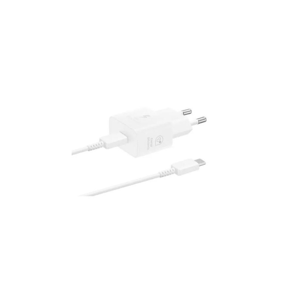 CARICABATTERIA DA RETE SAMSUNG SUPER FAST CHARGING 25W USB-C  CAVO TYPE-C EP-T2510XWEGEU WHITE