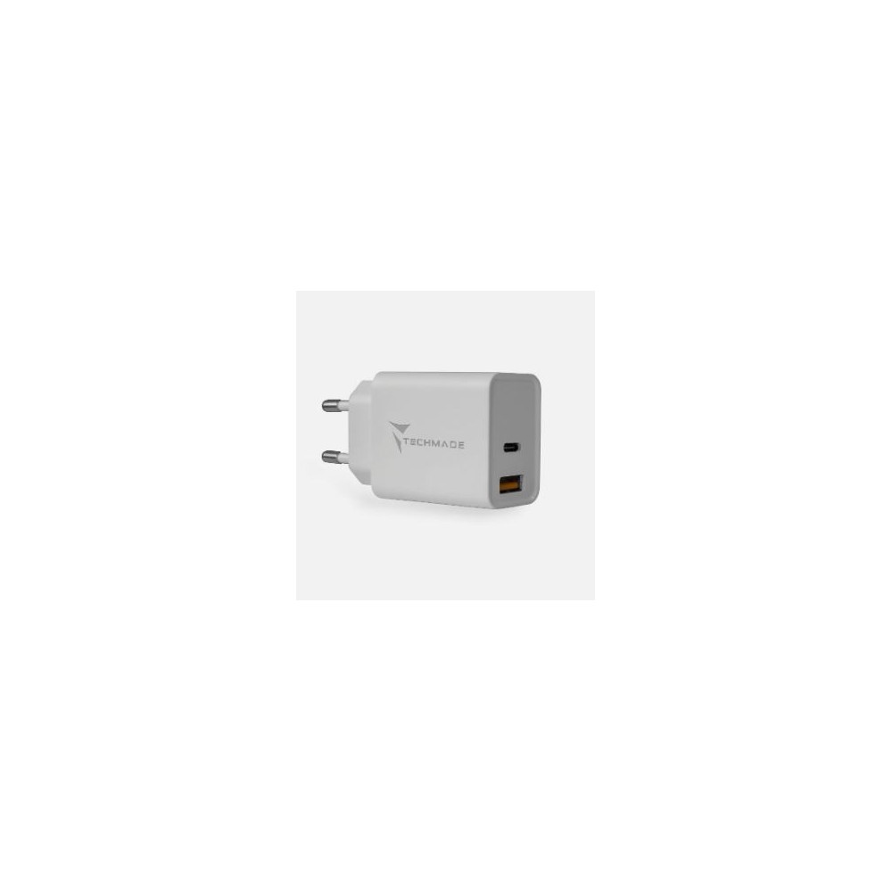 CARICABATTERIA DA RETE FAST CHARGE USB-C/USB-A 20W TECHMADE FAST CHARGE TM-P926-PQ320W