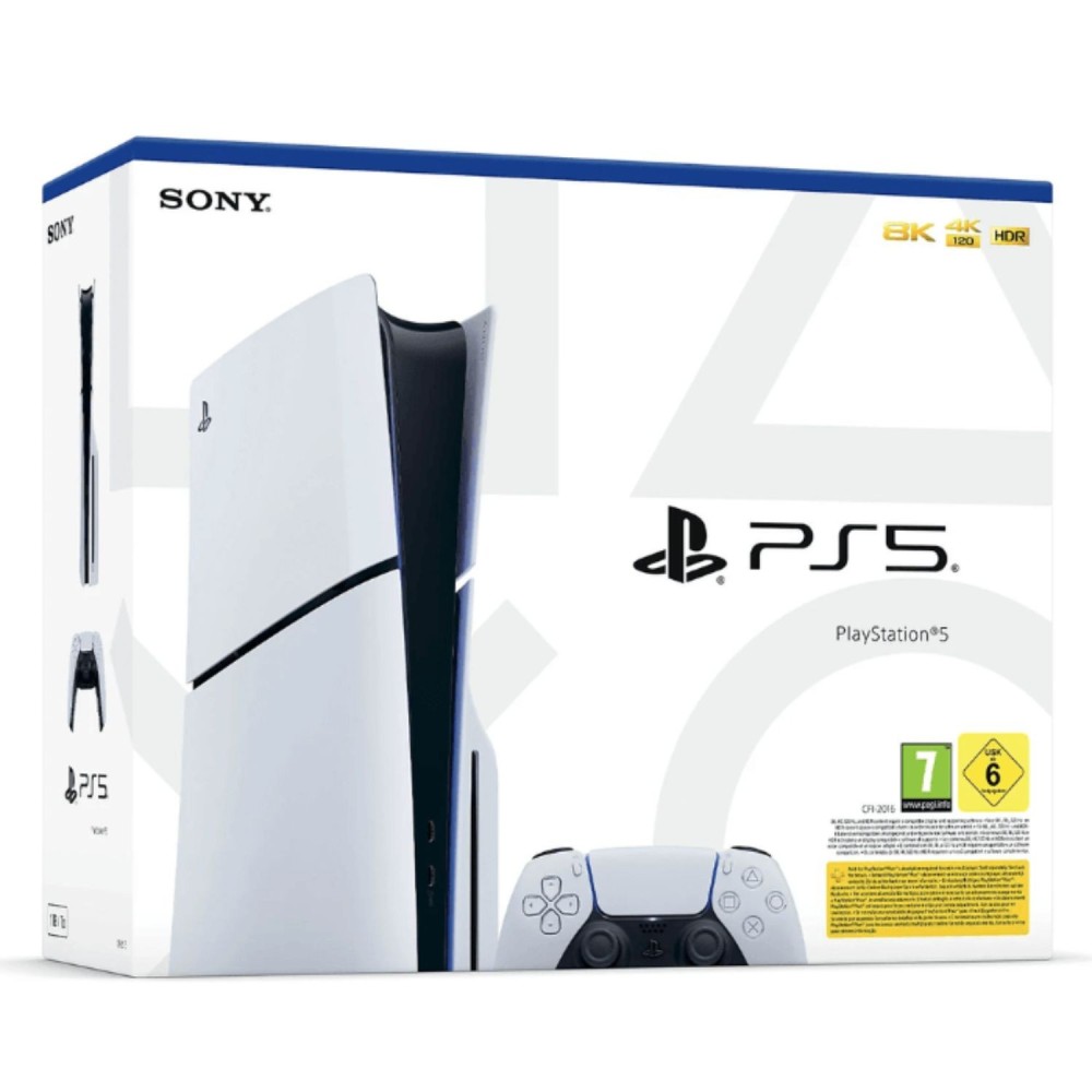 CONSOLE PS5 STANDARD EDITION SLIM 1TB SONY BUNDLE DOPPIO GAMEPAD WHITE ITALIA