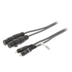 Cavo Stereo 2x XLR 3-Pin Femmina - 2x RCA Maschio 3m