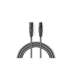 Cavo DMX Digitale da 110 Ohm | Maschio a 3 Pin XLR - Femmina a 3 Pin XLR | 15 m | Grigio