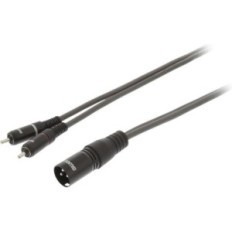 Cavo audio stereo XLR 3 pin maschio - 2x RCA maschio 10m Sweex