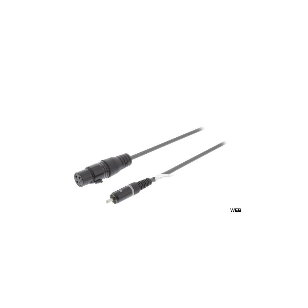 Monocavo XLR 3pin femmina-RCA Maschio 3m Sweex