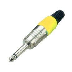 Connettore Jack 6.3mm mono - giallo