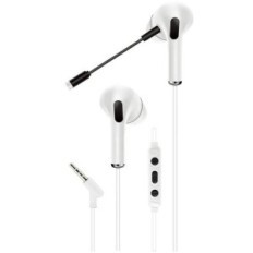 Cuffie auricolari da gioco con microfono AKZ-D9 bianche