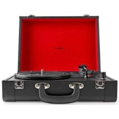 Giradischi trasmissione a cinghia con preamplificatore 33/45/78rpm 1xRCA stereo/Bluetooth 18W batteria 1200mAh