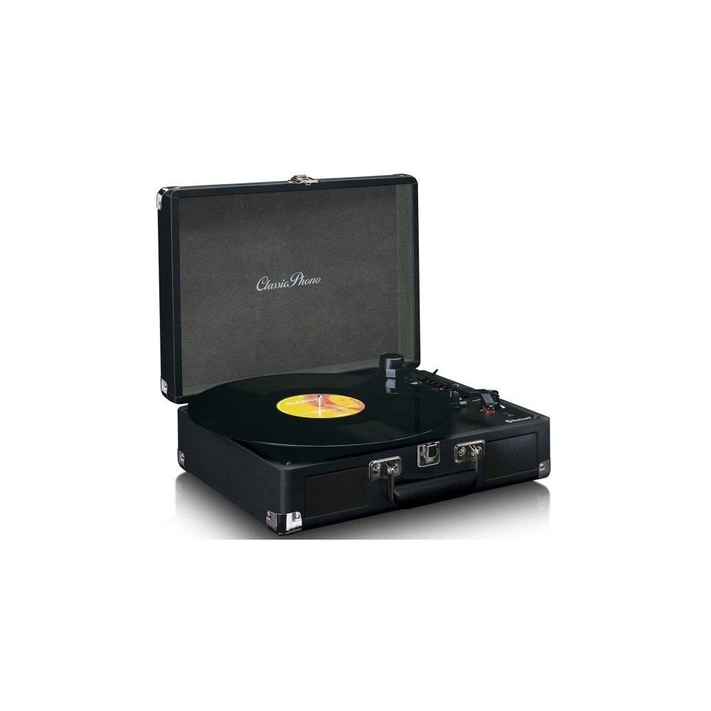 Giradischi retrò Bluetooth/USB con altoparlanti integrati nero 33/45/78rpm