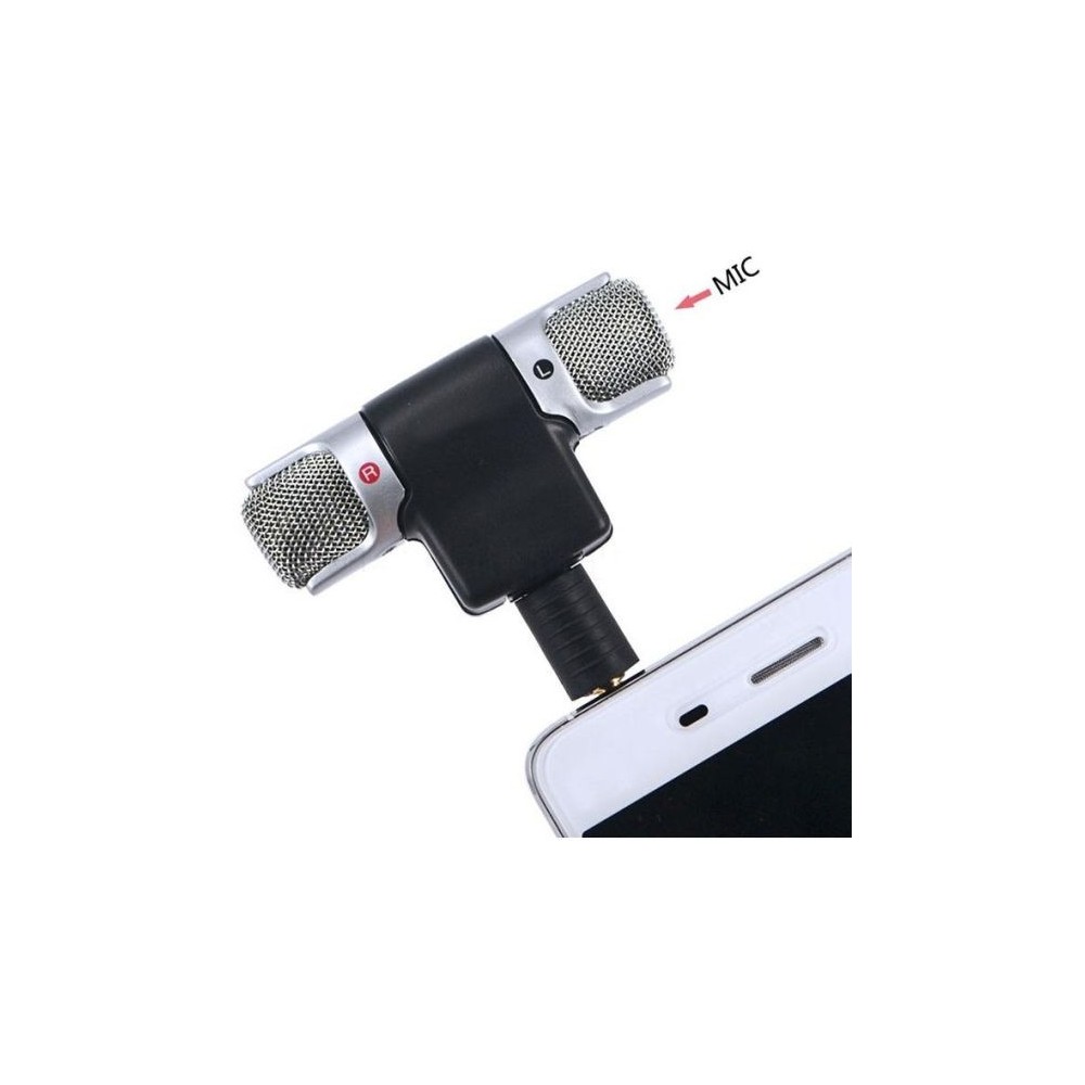 Microfono stereo snodabile 90° jack 3.5mm 4 poli per smartphone e tablet