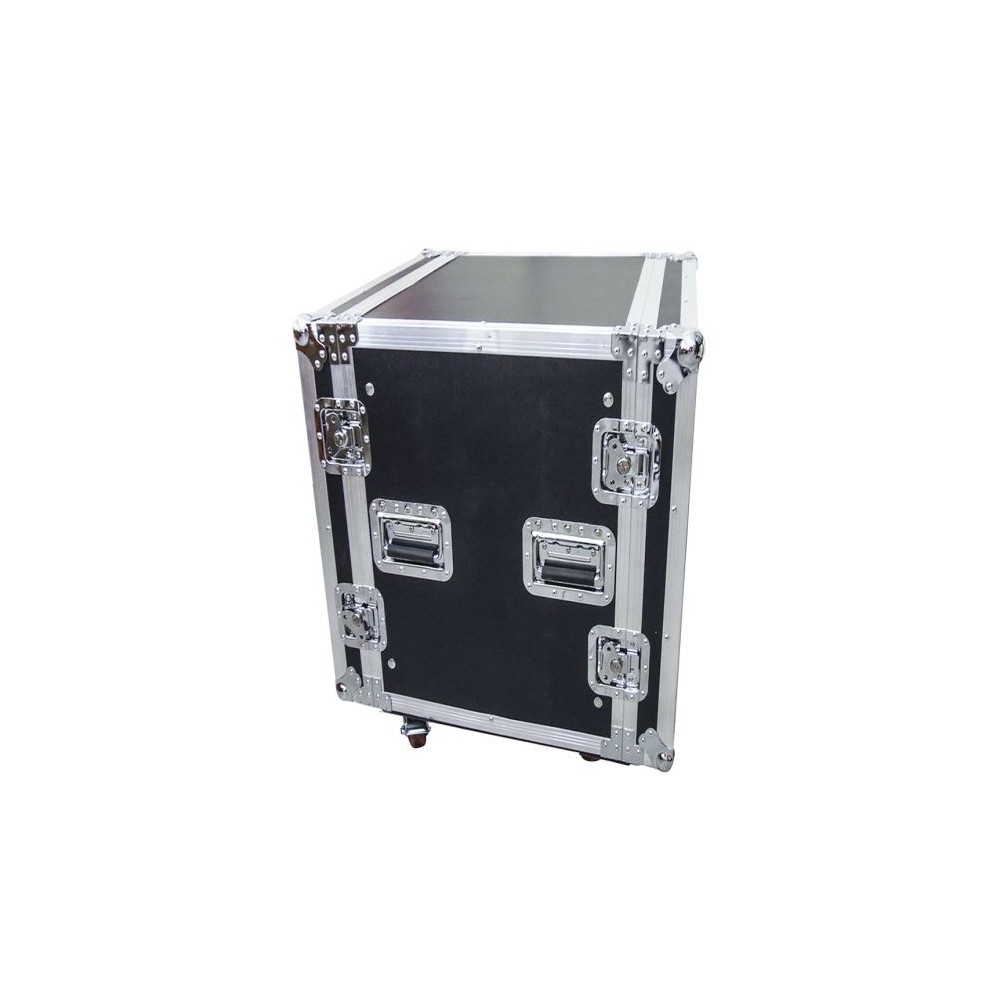 FLIGHT CASE 16U RACK 19 con ruote e doppio coperchio