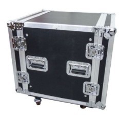 FLIGHT CASE 10U RACK 19 con ruote e doppio coperchio