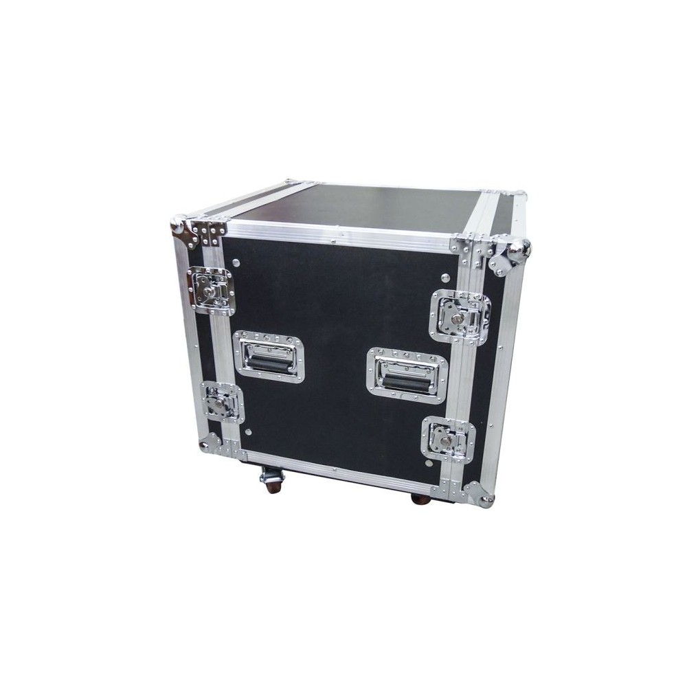 FLIGHT CASE 10U RACK 19 con ruote e doppio coperchio