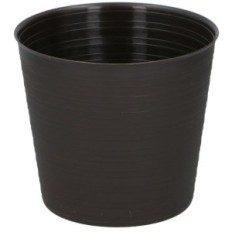 Vaso a trama rigata 16x14.5cm marrone