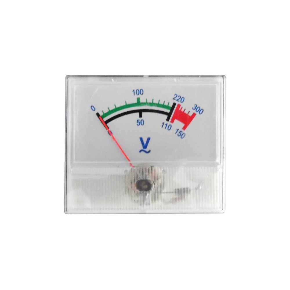 Voltmetro analogico da pannello 300VAC con quadrante bianco