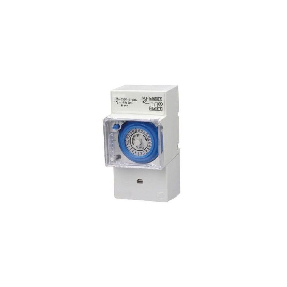 Timer analogico per guida DIN 3P giornaliero - 16A/250V