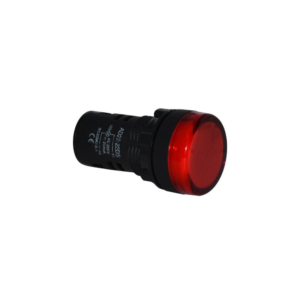 Indicatore luminoso da pannello 220V - rosso