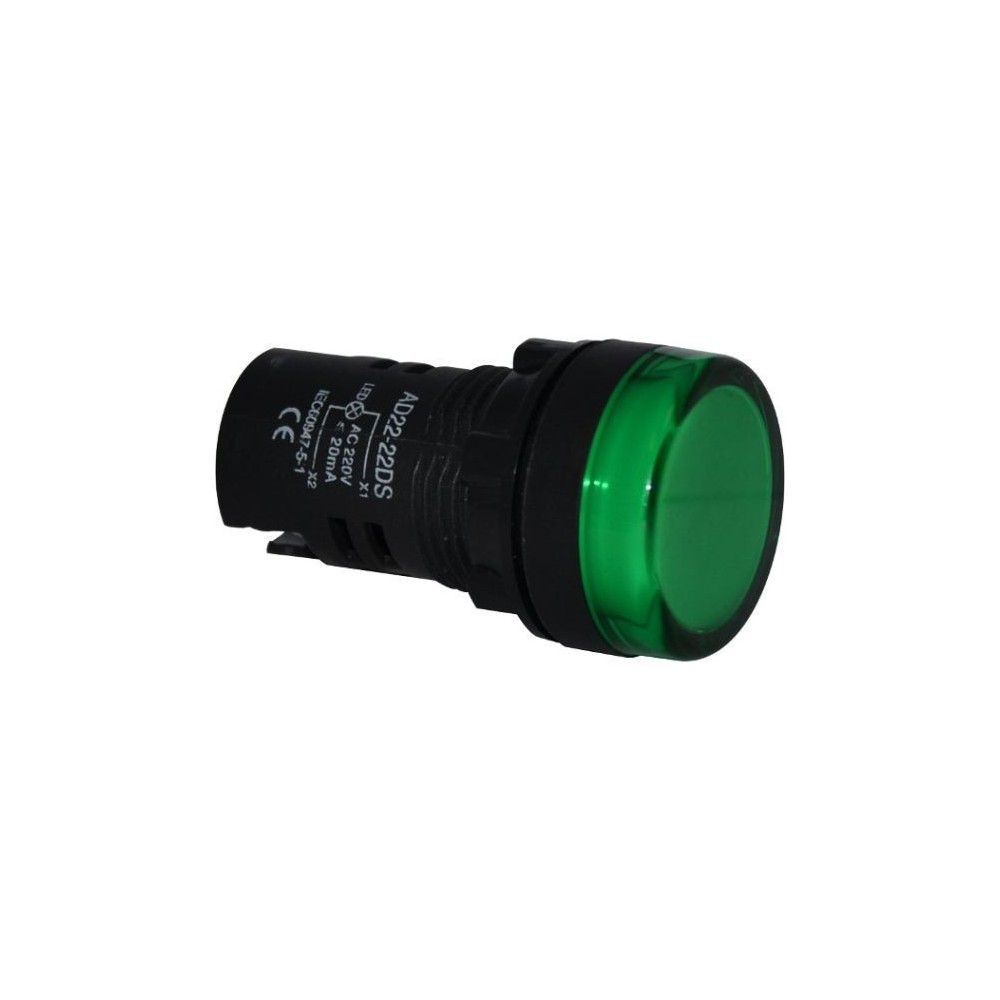 Indicatore luminoso da pannello 220V - verde