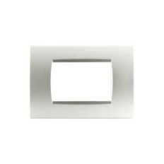 Placca in tecnopolimero grigio chiaro 3 posti compatibile Living International