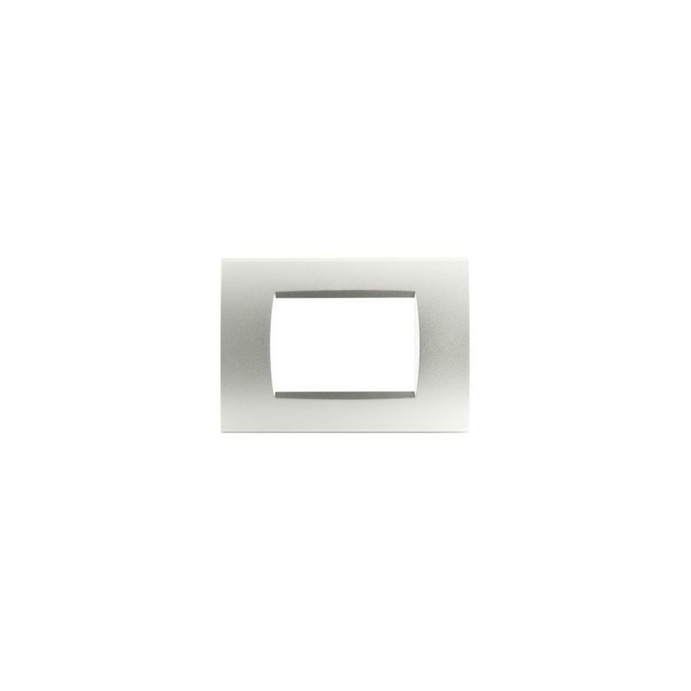 Placca in tecnopolimero grigio chiaro 3 posti compatibile Living International