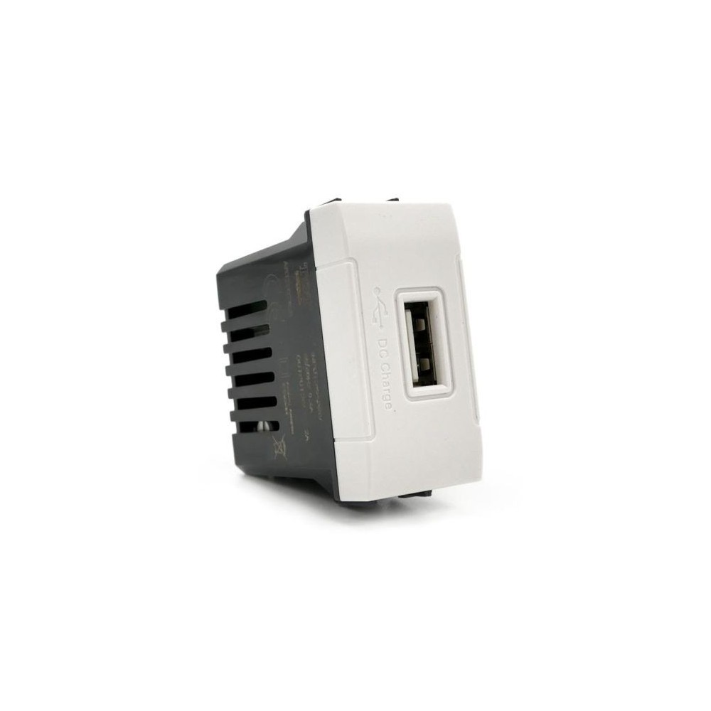 Alimentatore presa USB 5V 2A bianco compatibile Living International