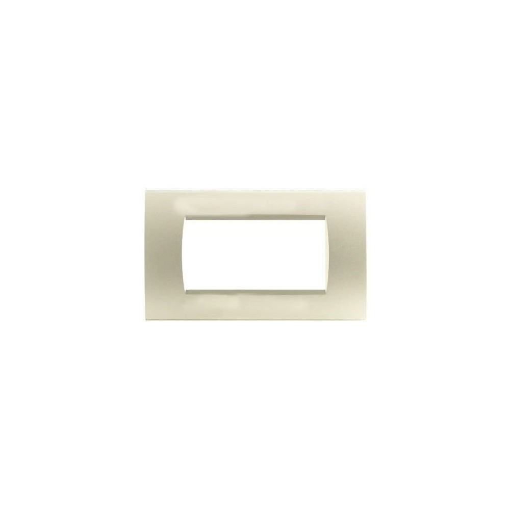 Placca in tecnopolimero 4 posti color grigio chiaro compatibile Living International