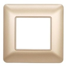 Placca in tecnopolimero 2P oro compatibile Matix