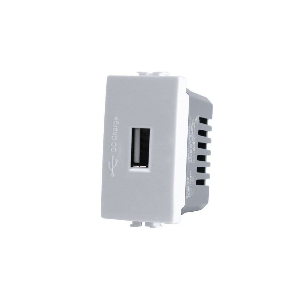 Alimentatore presa USB 5V 2A Bianco compatibile Matix