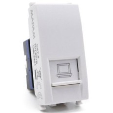 Connettore di rete RJ45 CAT6 bianco compatibile Vimar Arké