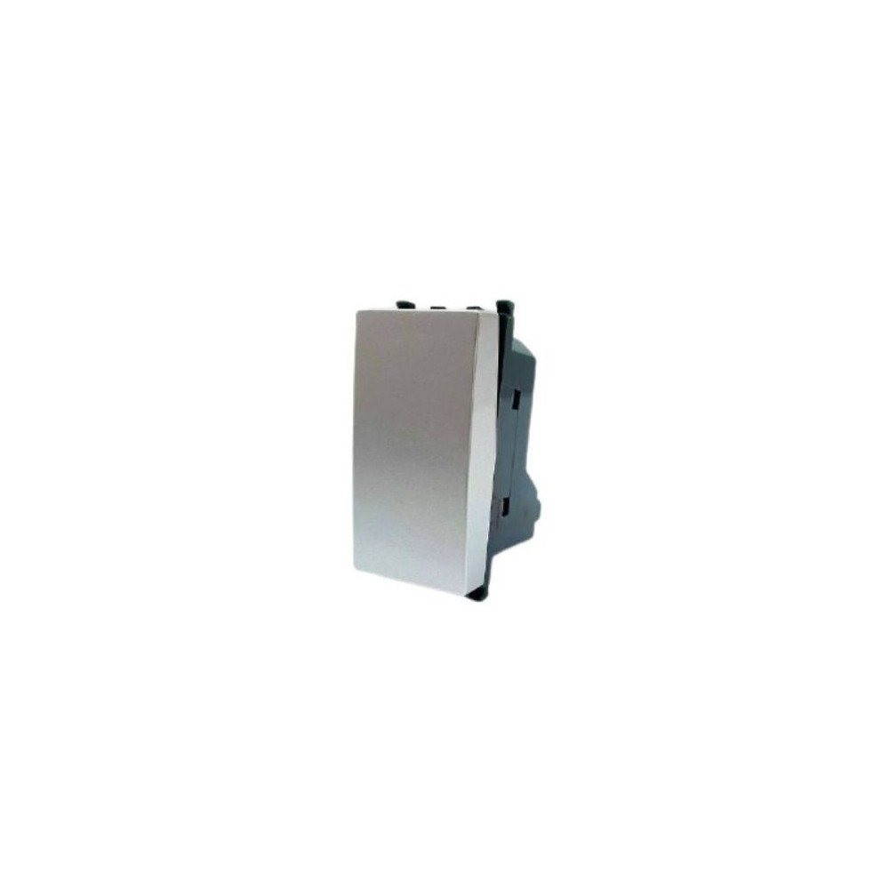 Pulsante grigio 10A 250V compatibile Vimar Plana