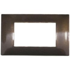 Placca in tecnopolimero 3 posti color bronzo compatibile Vimar Plana