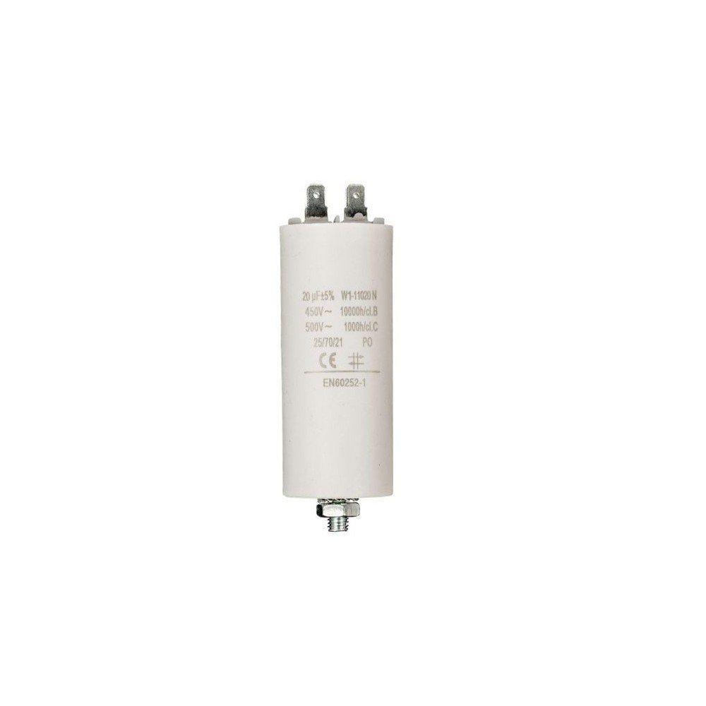 Condensatore 20uF 450V con terminale M8