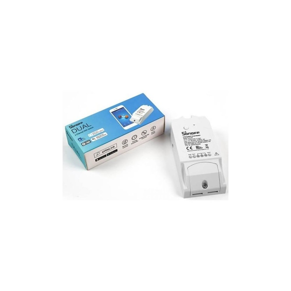 Interruttore smart wireless 2 contatti 100-240V 10-15A Sonoff DUALR2