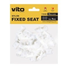 Supporto per fascette 5mm bianco confezione da 50 Vito