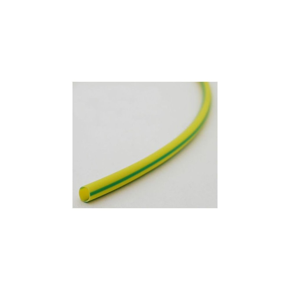 Guaina termorestringente diametro 2mm giallo-verde 1m